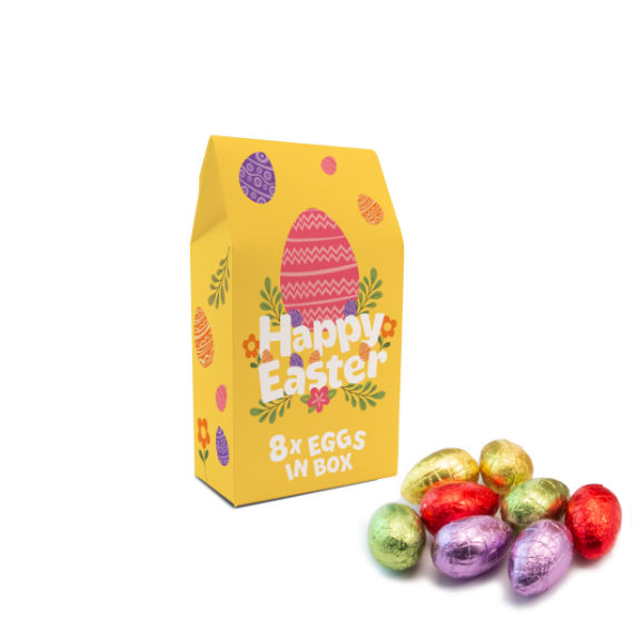 Eco Range - Eco Carton - Hollow Chocolate Eggs - x8