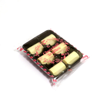 Winter Collection - Flow Wrapped Tray - White Raspberry - x6 - Chocolate Truffles