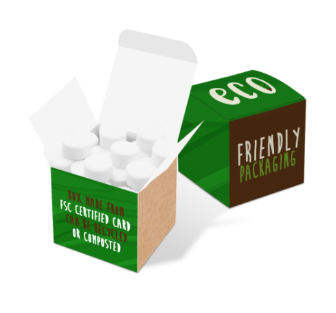 Eco Range - Eco Mini Cube Box - Midi Mints