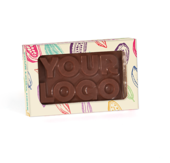 Eco Range - Eco Window Box - Vegan Dark Chocolate - 3D Bespoke Dark Chocolate Bar 71% Cocoa