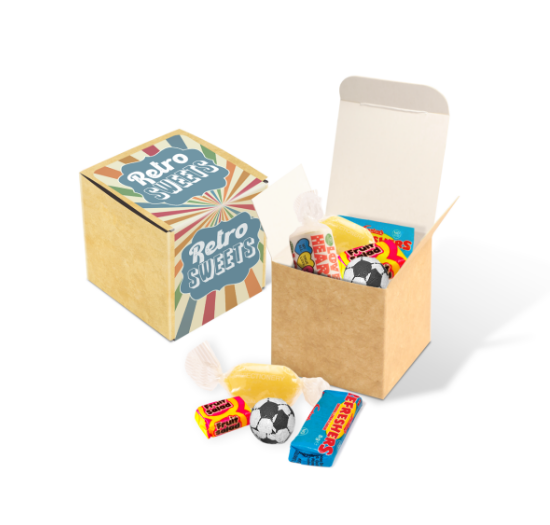 Eco Range - Eco Kraft Cube - Retro Sweets