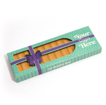 Winter Collection - Eco 12 Baton Bar Box - Gold Chocolate Bar - Present Box - 32% Cocoa