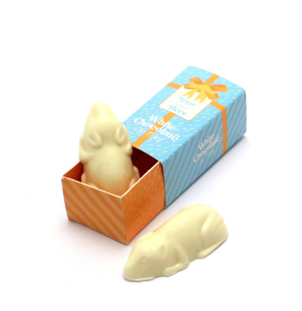 Winter Collection - Eco Mini Match Box - White Chocolate Mice - x2 - 32% cocoa