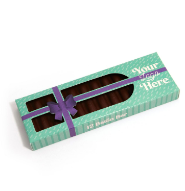 Winter Collection - Eco 12 Baton Bar Box - Vegan Dark Chocolate - Present Box - 71% Cocoa