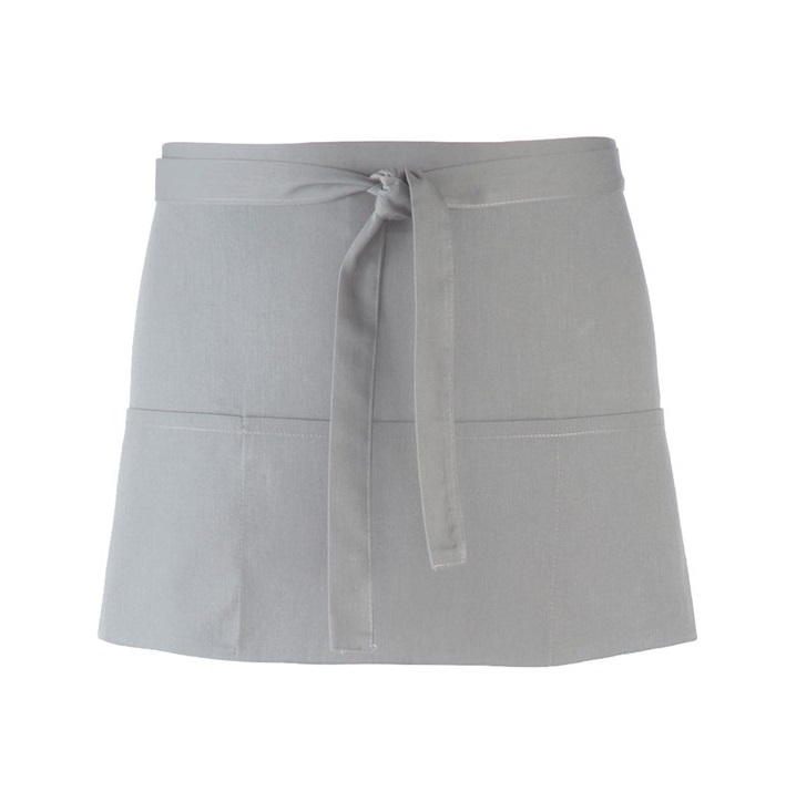 Unisex Colours 3 Pocket Apron Silver