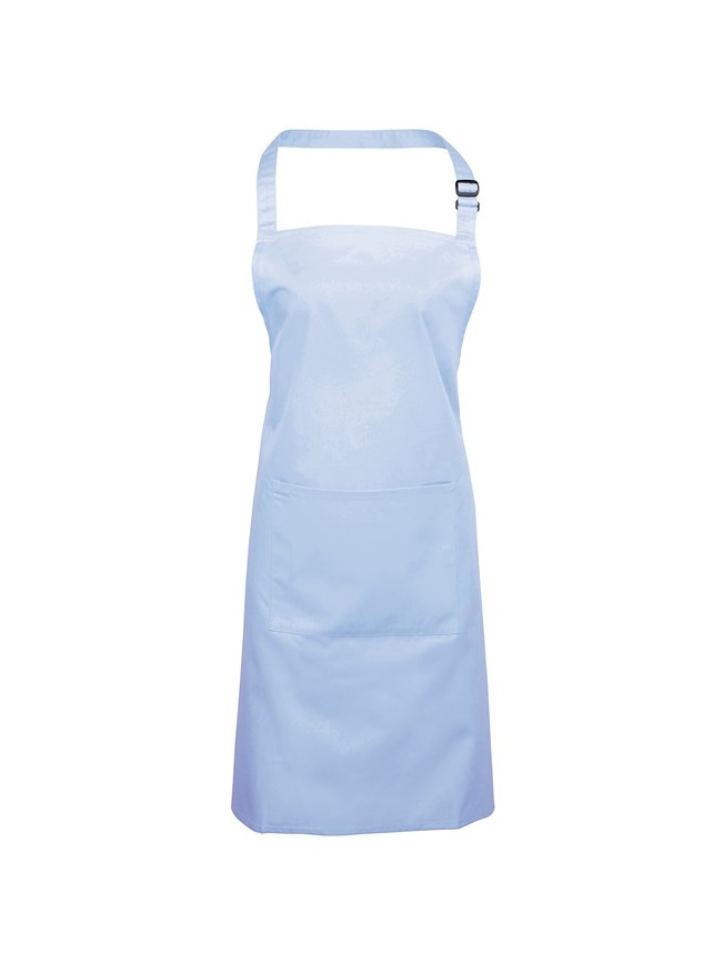 Unisex Colours Bib Apron With Pocket Light Blue