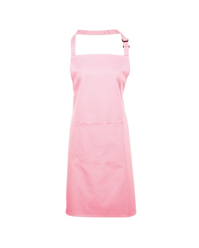 Unisex Colours Bib Apron With Pocket Pink