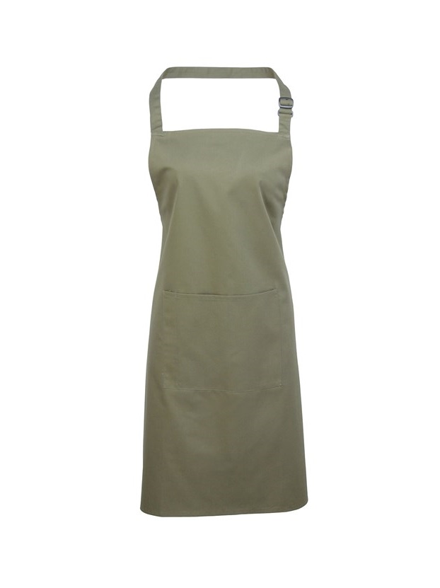 Unisex Colours Bib Apron With Pocket Sage