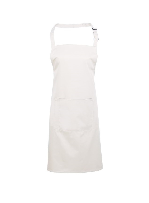 Unisex Colours Bib Apron With Pocket White