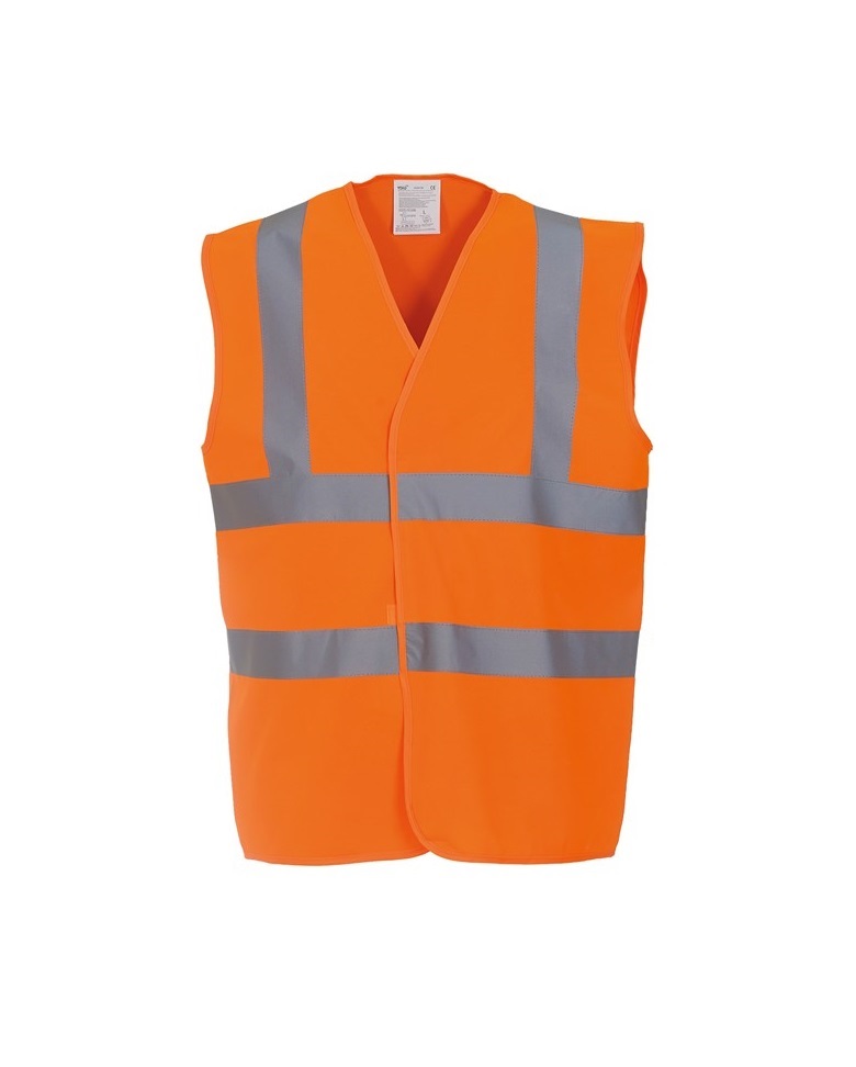 Mens Hi Vis 2 Band And Braces Waistcoat Orange