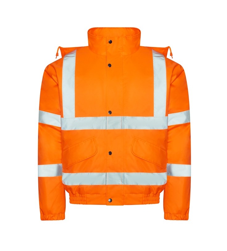 Mens High Visibility Bomber Jacket Orange