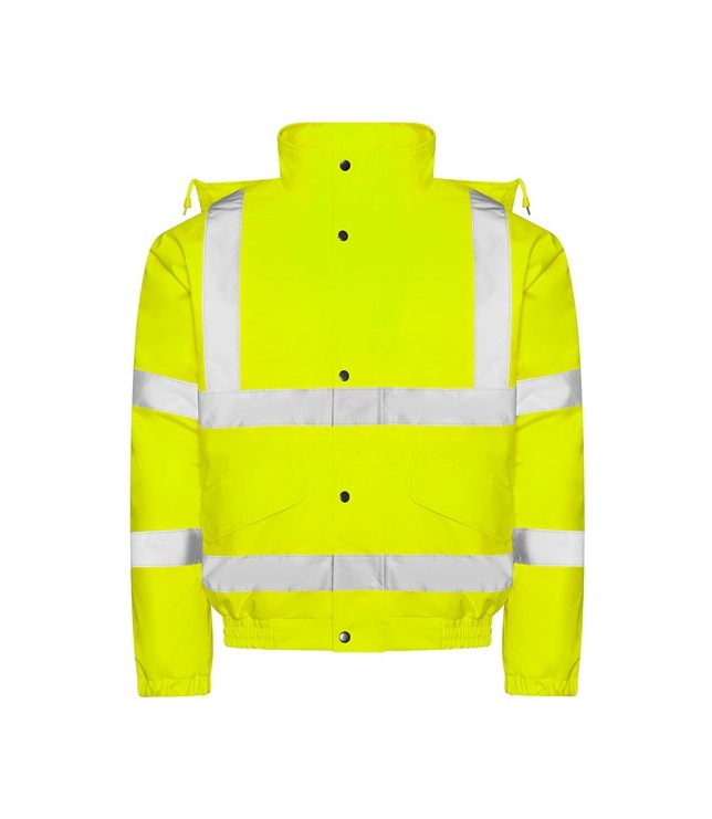 Mens High Visibility Bomber Jacket Yellow