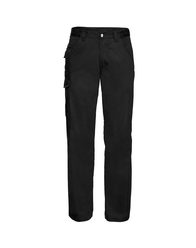 Mens Polycotton Twill Workwear Trousers Black 