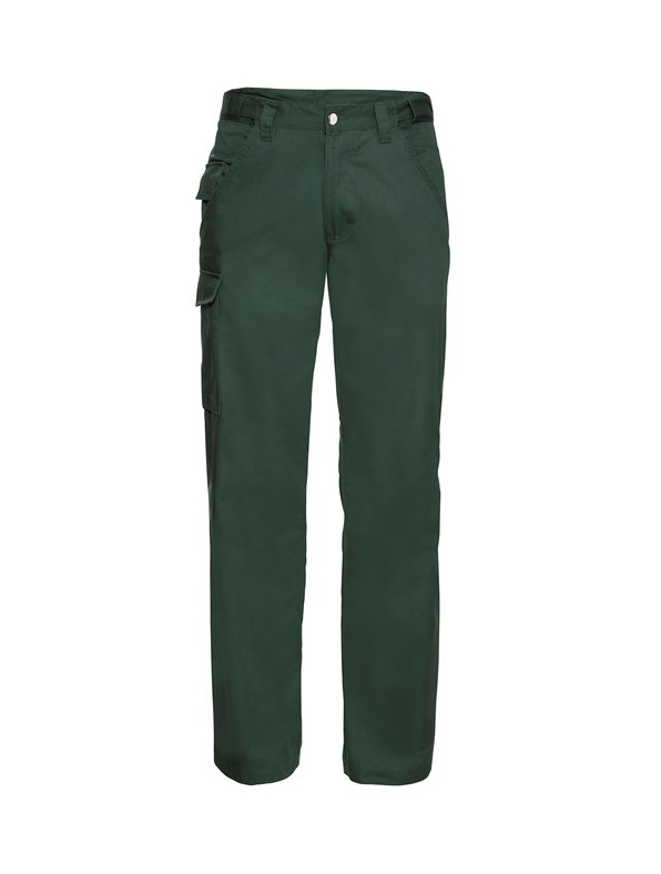 Mens Polycotton Twill Workwear Trousers Bottle Green